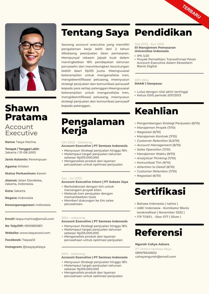 Contoh CV Melasti